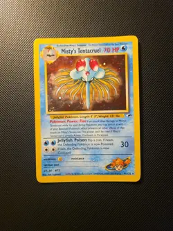 Pokemon TCG Misty's Tentacruel Gym Heroes Holo Rare Card 10/13 - Image 1