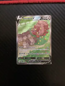 Pokemon TCG Greedent v Fusion Strike Holo Card 257/264 Full Art Ultra Rare NM - Image 1