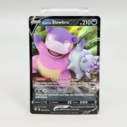 Pokemon Sword & Shield Darkness Ablaze Galarian Slowbro V 099/189 Holo Card NM - Image 1
