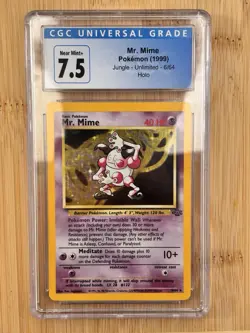 1999 Pokemon Mr. Mime Jungle 1st Edition Card CGC 7.5 Near Mint+ - Image 1