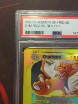 2003 Pokemon Charizard Crystal Skyridge 146/144 Reverse Holo Card PSA 3 - Image 2