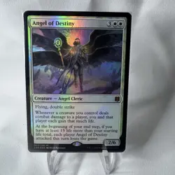MTG Angel of Destiny Zendikar Rising Foil Mythic Card #002 Promo - Image 1