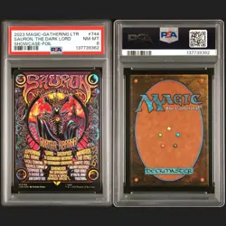 2023 MAGIC THE GATHERING THE LORD OF THE RINGS FOIL SAURON THE DARK LORD PSA 8 - Image 2