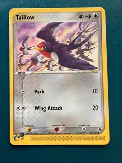 Ruby and Sapphire Taillow - Common/Uncommon Pokemon Card - NM - Image 1
