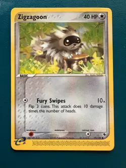 Ruby and Sapphire Zigzazoon - Common/Uncommon Pokemon Card - NM - Image 1