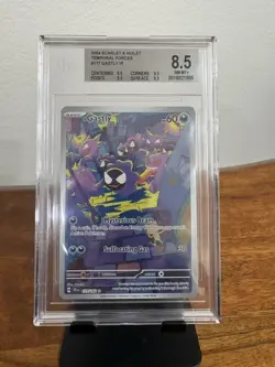 Pokemon Gastly 177/162 Sv05: Temporal Forces Holo Beckett Grading 8.5 NM - Image 1