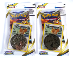 Pokemon Brilliant Stars Eevee/Flapple Single pack Checklane Blister Lot of 4 - Image 3