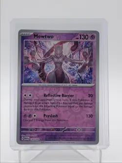 MEWTWO 2023 POKEMON SCARLET & VIOLET 151 RARE REVERSE HOLO 150/165 Q5686 - Image 1