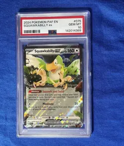 2024 Pokemon Paldean Fates Squawkabilly ex 075 PSA 10 - Image 1