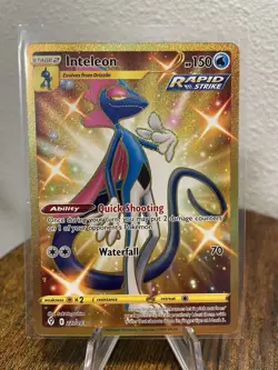Pokemon TCG: Inteleon Gold 227/203 Secret Rare Evolving Skies 2021 -LP - Image 1