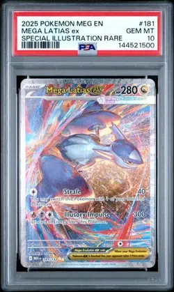 2025 POKEMON MEGA EVOLUTION SPECIAL ILLUSTRATION RARE #181 MEGA LATIAS EX PSA 10 - Image 1