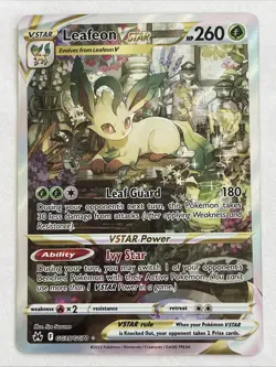 Leafeon VSTAR GG35/GG70 Crown Zenith: Galarian Gallery Ultra Rare Holo Pokemon - Image 1