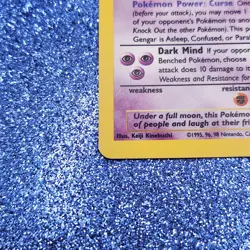 Gengar Fossil 5/62 Holo Rare 80 HP Near Mint Unlimited 1999 Pokemon TCG - Image 4