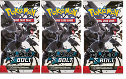 3 X Pokemon Black Bolt Booster Packs - Factory Sealed New Scarlet And Violet - Image 1