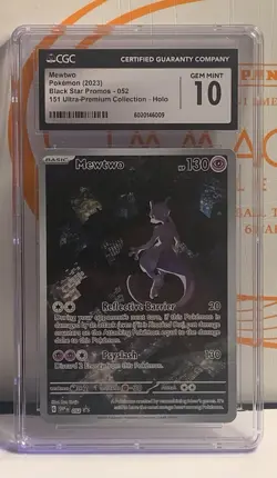 Mewtwo 052 Pokemon Black Star Promo 151 Ultra Premium Collection CGC 10 Gem Mint - Image 1