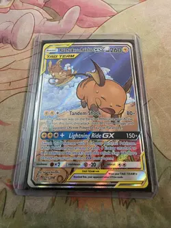 Pokemon Raichu & Alolan Raichu GX 221/236 Sm-Unified Minds Alternate Art - Image 1