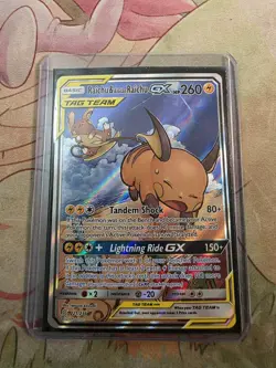 Pokemon Raichu & Alolan Raichu GX 221/236 Sm-Unified Minds Alternate Art - Image 2