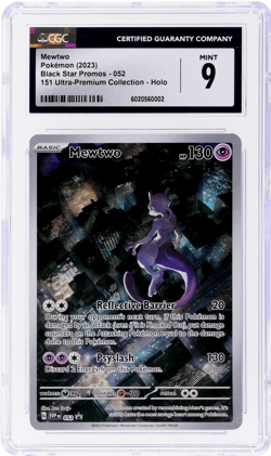 2023 Pokemon SV Black Star Promo 151 Ultra Premium Collection Mewtwo #052 CGC 9 - Image 1