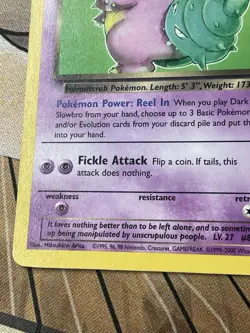 Dark Slowbro 29/82 - Rare - Team Rocket - 2000 - Pokemon TCG - MP - *ARITA ART* - Image 4