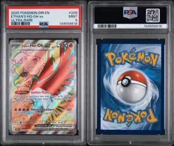 2025 Pokemon Destined Rivals #209 Ethan’s Ho-Oh ex Ultra Rare PSA 9 - Image 3