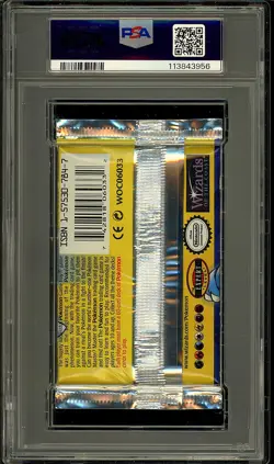Pokemon 1999 Vintage WOTC Base Set Blastoise Sealed Booster Pack PSA 8 - Image 2