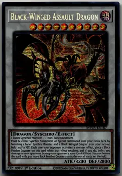 Black-Winged Assault Dragon Prismatic Secret Rare 25th Anniversary Tin: Dueling - Image 1