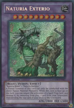 Yugioh! LP Naturia Exterio - HA04-EN055 - Secret Rare - 1st Edition Lightly Play - Image 1