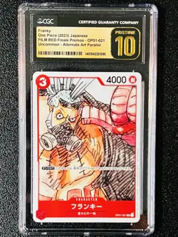 One Piece Card Game 🏴‍☠OP01-021 Franky JPN CGC PRISTINE 10 US Seller 🇺🇸 - Image 1