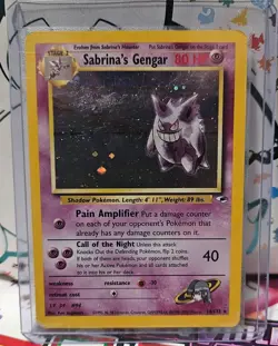 Pokemon TCG Sabrina's Gengar 14/132 Unlimited Holo Card Gym Heroes - Image 1