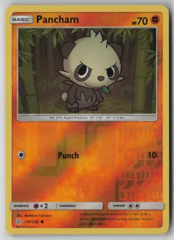 Pancham 119/236 Pokemon TCG Cosmic Eclipse Reverse Holo Card (Near Mint) NM 1 - Image 1