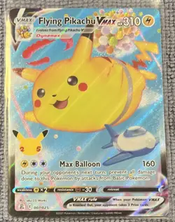 Flying Pikachu VMAX - 007/025 - Pokemon Celebrations Sword Shield Rare Card NM - Image 1