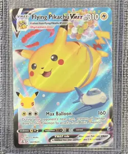 Flying Pikachu VMAX - 007/025 - Pokemon Celebrations Sword Shield Rare Card NM - Image 3