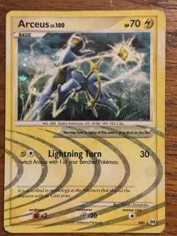 Pokemon Arceus AR6 Platinum Secret Rare Holo Card Light To Moderate Play - Image 1