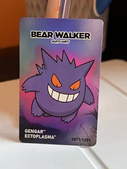 Pokemon Center x Bear Walker Gengar Skateboard Card: 571/1250 - Image 1