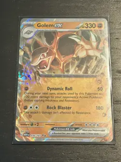 Pokemon Golem EX 76/165 Holo Ultra Rare Scarlet and Violet Card NM Condition - Image 1