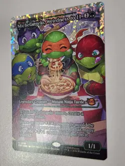 Michelangelo, Weirdness to 11 (Showcase) (Fracture Foil) -MTG TMNT - Image 3