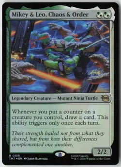 Mikey & Leo, Chaos & Order (158) - Foil - Teenage Mutant Ninja Turtles (TMT) NM - Image 1
