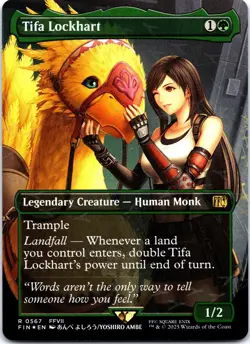 Tifa Lockhart (Borderless) (Chocobo Track Foil) 567 FINAL FANTASY NM MTG - Image 1