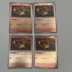 4x Pokemon Charmander 011/094 NM Playset ME02: Phantasmal Flames TCG - Image 2