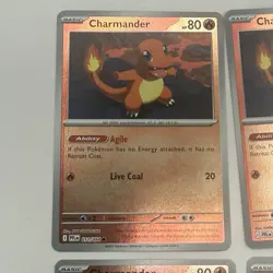 4x Pokemon Charmander 011/094 NM Playset ME02: Phantasmal Flames TCG - Image 3
