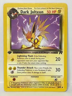 Pokemon Dark Jolteon Team Rocket 1st Edition 38/82 - LP - Image 1