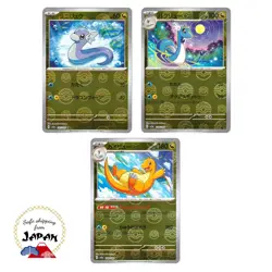 Dragonite 149/165 Dragonair 148/165 Dratini 147/165 SV2a REVERSE HOLO Pokemon - Image 1