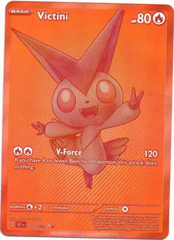 2025 POKEMON BLACK BOLT FULL ART RARE #171/086 RED VICTINI PACK FRESH MINT - Image 1