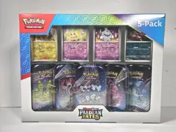 Pokemon Scarlet & Violet Paldean Fates 5 Mini Tins Factory Sealed HOT 🔥🔥🔥 - Image 1