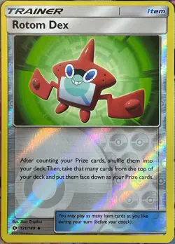 Rotom Dex Reverse Holo - 131/149 - Sun & Moon Base Pokemon 2017 - Image 1