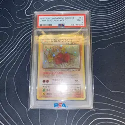 Pokemon PSA 9 Mint Japanese Rocket Dark Dugtrio (holo) - Image 1