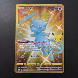 Pokemon TCG - Mew 25/25 Celebrations - Full Art - Gold Secret Rare Holo - NM - Image 3