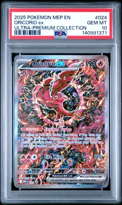 2025 POKEMON MEP EN-ME BLACK STAR PROMO #024 ORICORIO EX PSA 10 - Image 1