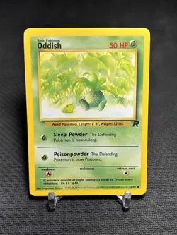 2000 Pokemon TCG Team Rocket Oddish 63/82 Common - LP - Image 1