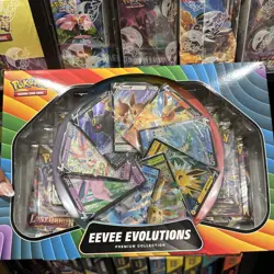 EEVEE EVOLUTIONS PREMIUM COLLECTION BOX - Pokemon TCG GAMESTOP Exclusive - New - Image 1